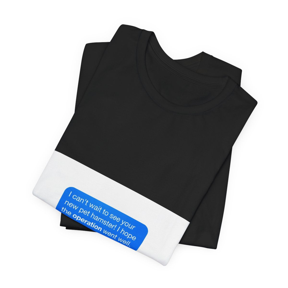 Ctrl Alt Feelings design on a Sort Of Ish unisex tee, black, folded