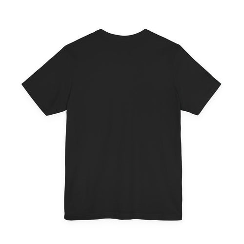 Half Off Everything design on a Sort Of Ish unisex tee, black, back view