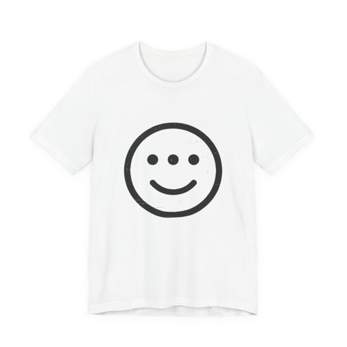 Third Left Eye design on a Sort Of Ish unisex tee, white, front view