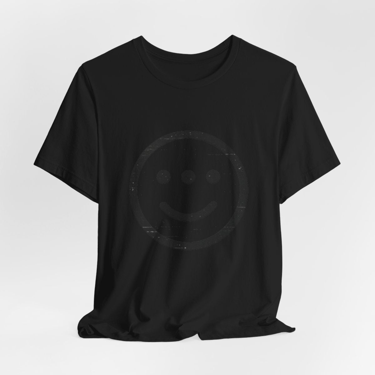Third Left Eye design on a Sort Of Ish unisex tee, black, hanging
